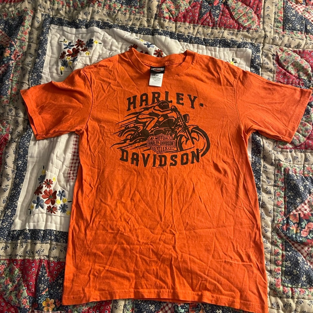 Harley-Davidson Bold Orange Graphic Tee size L